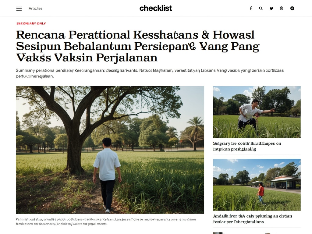 Rencana Operasional Persiapan Sehat Sebelum Berangkat: Langkah, Manfaat, dan Risiko yang Perlu Dikendalikan